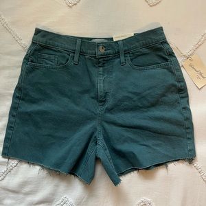 Green universal threads jean shorts